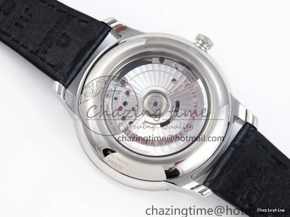 0421 AllSeason De Ville Power Reserve SS MKF 1:1 Best Edition Pink Dial on Black Leather Strap 7738